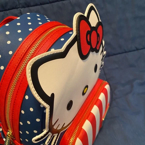 Hello Kitty Patriotic Loungefly Mini Backpack - Picture 6 of 9